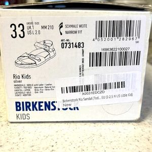Girls size 2, Rio style birkenstocks